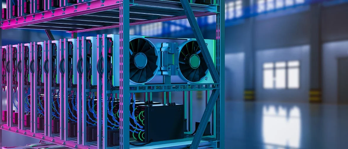 GPU Servers stacked in data center
